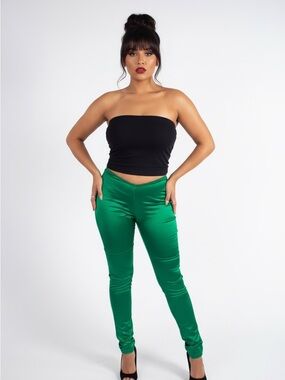 Emerald Green Ruched Leggings